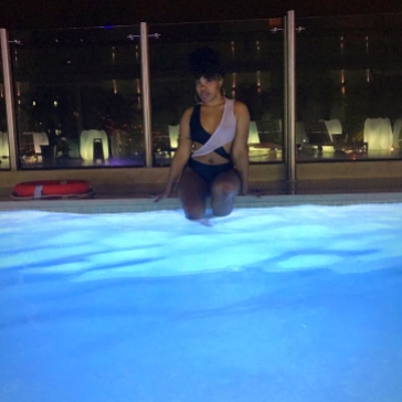 Pool dip at the hotel