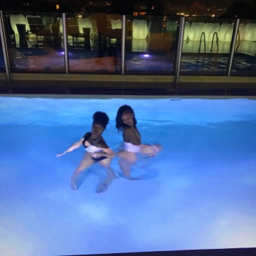 Pool dip at the hotel